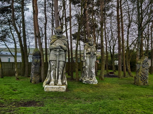 Faux Stone Statues At The Baa Pub