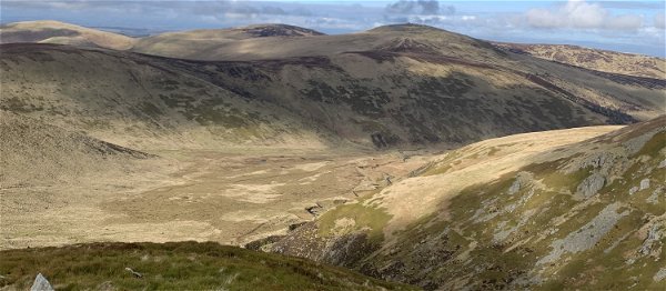 Auchope Cairn And Cheviot Summit From Mounthooly